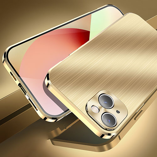 Luxury Aluminum Metal Cover Case M06 for Apple iPhone 14 Gold