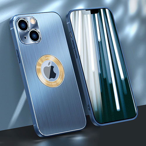 Luxury Aluminum Metal Cover Case M08 for Apple iPhone 14 Blue