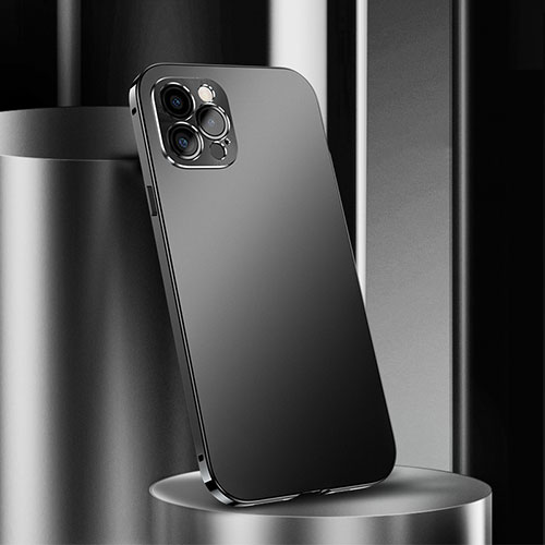 Luxury Aluminum Metal Cover Case N02 for Apple iPhone 12 Pro Max Black