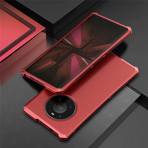 Luxury Aluminum Metal Cover Case T01 for Huawei Mate 40E Pro 5G Red