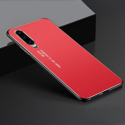 Luxury Aluminum Metal Cover Case T01 for Huawei P30 Red