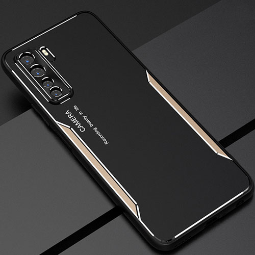 Luxury Aluminum Metal Cover Case T01 for Huawei P40 Lite 5G Gold