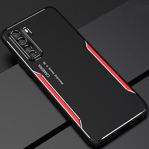 Luxury Aluminum Metal Cover Case T01 for Huawei P40 Lite 5G Red