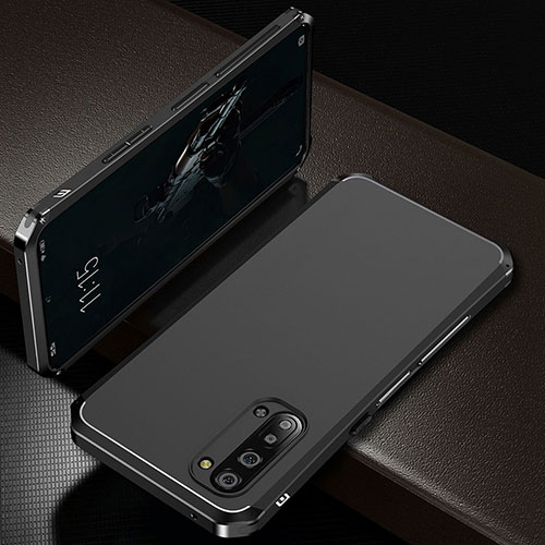 Luxury Aluminum Metal Cover Case T01 for Oppo Reno3 Black