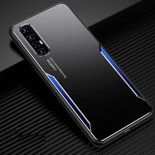 Luxury Aluminum Metal Cover Case T01 for Oppo Reno3 Pro Blue