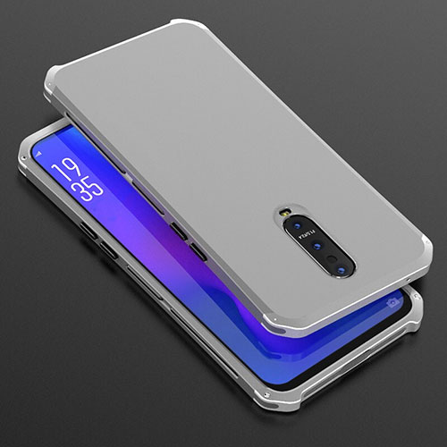 Luxury Aluminum Metal Cover Case T01 for Oppo RX17 Pro Silver