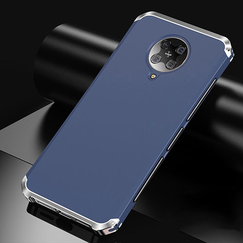 Luxury Aluminum Metal Cover Case T01 for Xiaomi Poco F2 Pro Blue