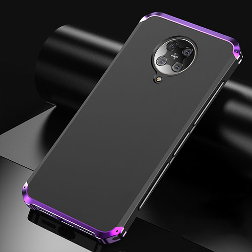 Luxury Aluminum Metal Cover Case T01 for Xiaomi Poco F2 Pro Purple