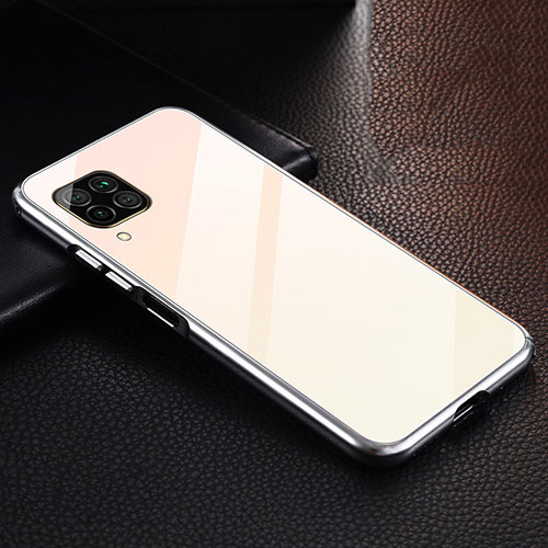 Luxury Aluminum Metal Cover Case T02 for Huawei Nova 6 SE Silver