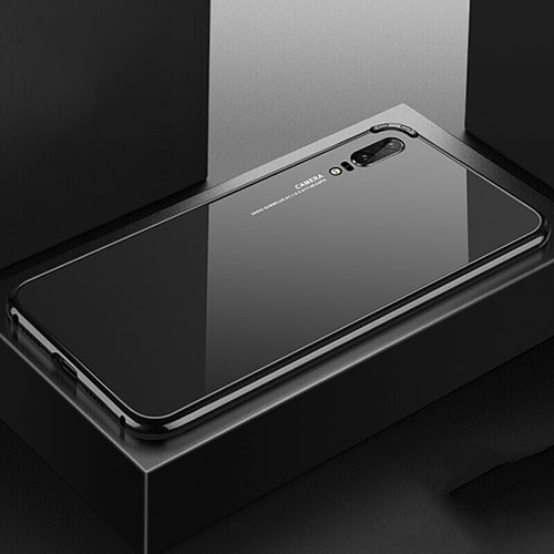 Luxury Aluminum Metal Cover Case T02 for Huawei P20 Black