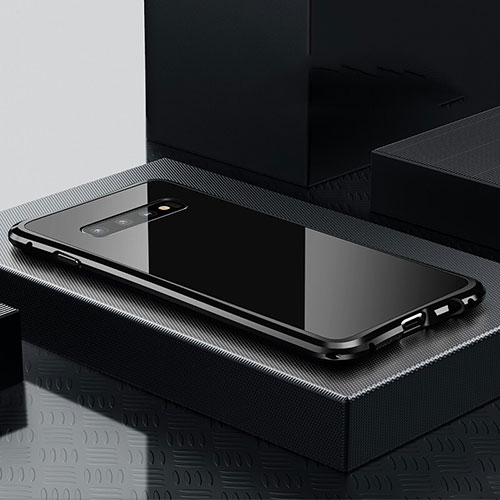 Luxury Aluminum Metal Cover Case T02 for Samsung Galaxy S10 Black