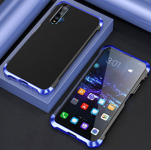 Luxury Aluminum Metal Cover Case T03 for Huawei Honor 20 Blue