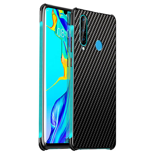 Luxury Aluminum Metal Cover Case T03 for Huawei P30 Lite XL Cyan