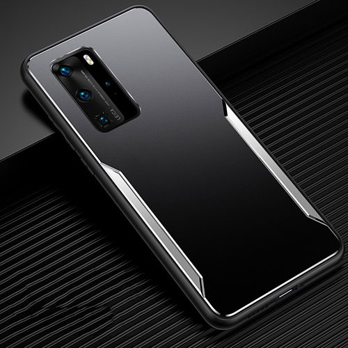 Luxury Aluminum Metal Cover Case T03 for Huawei P40 Pro Silver