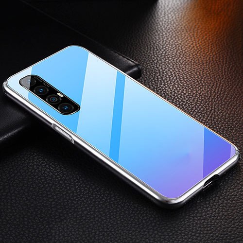 Luxury Aluminum Metal Cover Case T04 for Oppo Reno3 Pro Sky Blue