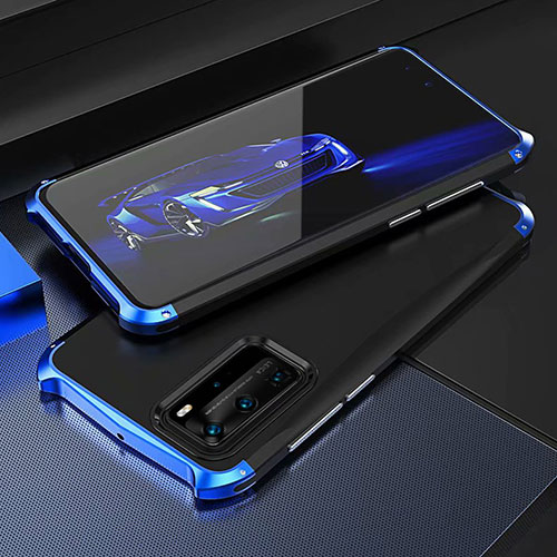 Luxury Aluminum Metal Cover Case T05 for Huawei P40 Pro Blue