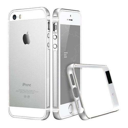 Luxury Aluminum Metal Frame Case for Apple iPhone 5S Silver