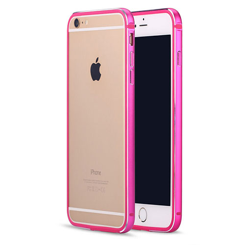 Luxury Aluminum Metal Frame Case for Apple iPhone 6 Hot Pink