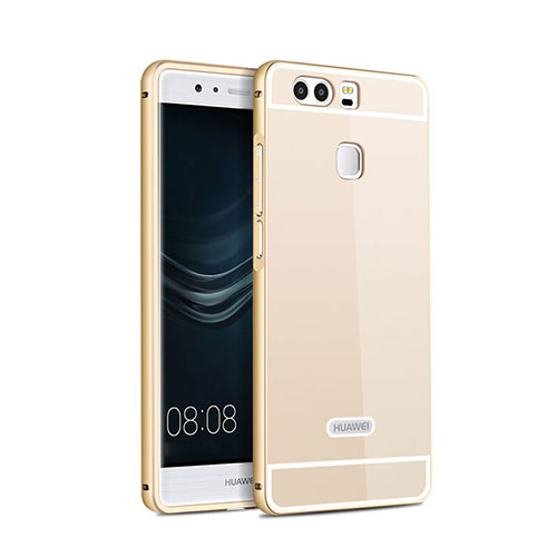 Luxury Aluminum Metal Frame Case for Huawei P9 Gold