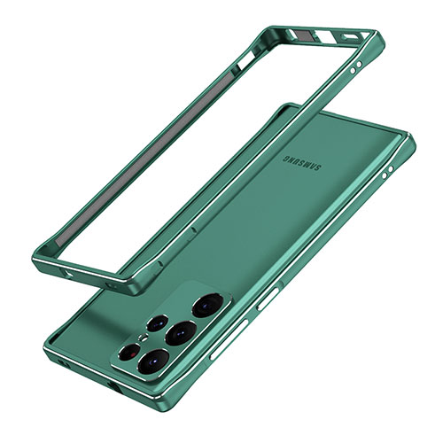 Luxury Aluminum Metal Frame Cover Case A01 for Samsung Galaxy S24 Ultra 5G Green