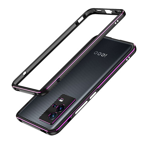 Luxury Aluminum Metal Frame Cover Case A01 for Vivo iQOO 8 5G Purple