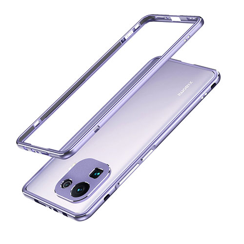 Luxury Aluminum Metal Frame Cover Case A01 for Xiaomi Mi 11 Pro 5G Clove Purple