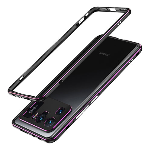 Luxury Aluminum Metal Frame Cover Case A01 for Xiaomi Mi 11 Ultra 5G Purple