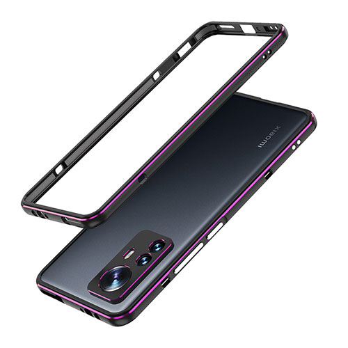 Luxury Aluminum Metal Frame Cover Case A01 for Xiaomi Mi 12S 5G Purple