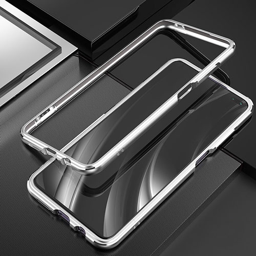 Luxury Aluminum Metal Frame Cover Case A01 for Xiaomi Poco X2 Silver