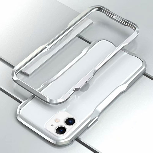 Luxury Aluminum Metal Frame Cover Case for Apple iPhone 11 Silver