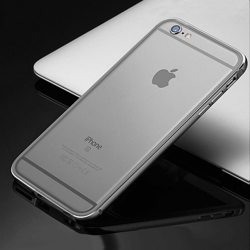 Luxury Aluminum Metal Frame Cover Case for Apple iPhone 6 Gray