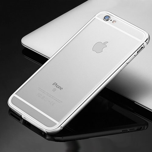 Luxury Aluminum Metal Frame Cover Case for Apple iPhone 6 Silver