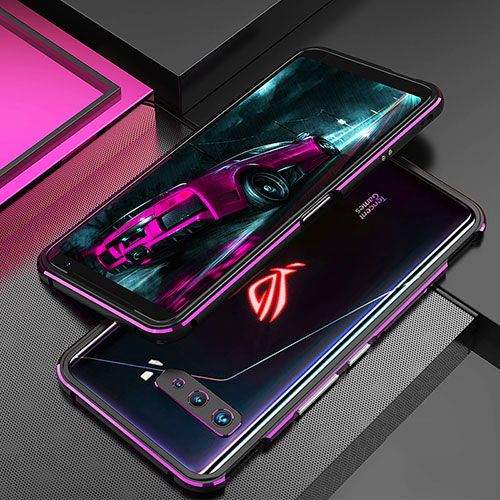 Luxury Aluminum Metal Frame Cover Case for Asus ROG Phone 3 Purple