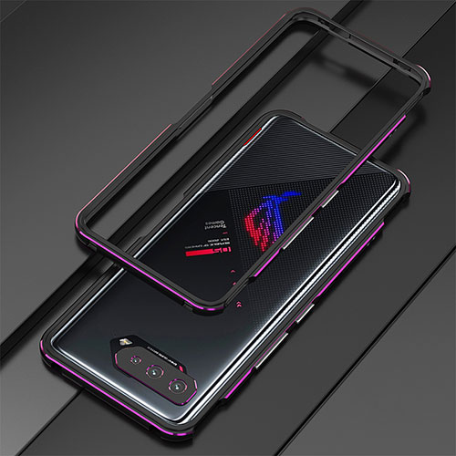 Luxury Aluminum Metal Frame Cover Case for Asus ROG Phone 5 Ultimate Purple