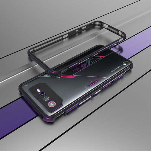 Luxury Aluminum Metal Frame Cover Case for Asus ROG Phone 6 Purple