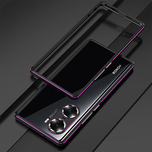 Luxury Aluminum Metal Frame Cover Case for Huawei Honor 60 5G Purple