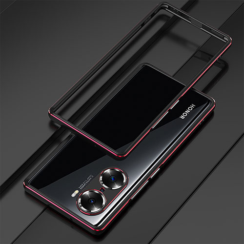 Luxury Aluminum Metal Frame Cover Case for Huawei Honor 60 Pro 5G Red and Black