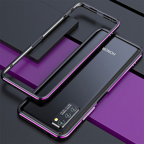 Luxury Aluminum Metal Frame Cover Case for Huawei Honor V30 5G Purple