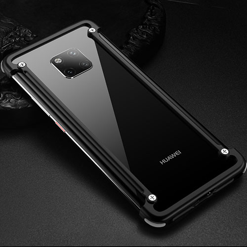 Luxury Aluminum Metal Frame Cover Case for Huawei Mate 20 Pro Black