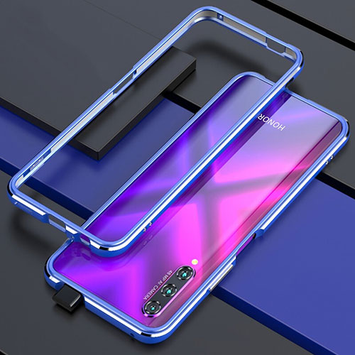 Luxury Aluminum Metal Frame Cover Case for Huawei P Smart Pro (2019) Blue