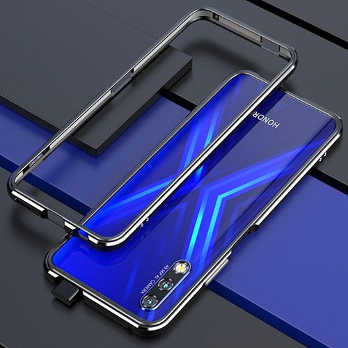 Luxury Aluminum Metal Frame Cover Case for Huawei P Smart Z (2019) Silver and Black