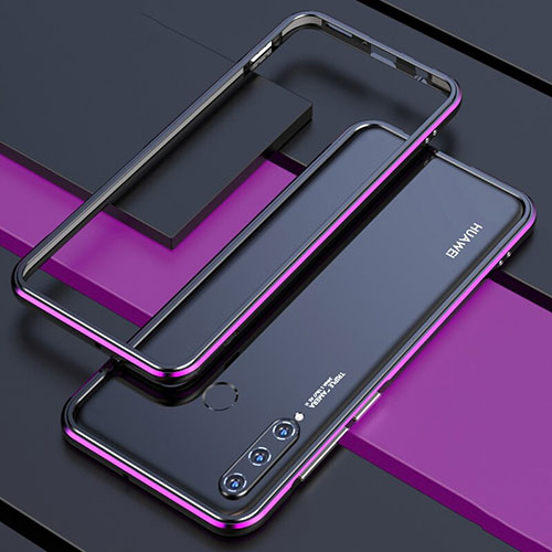 Luxury Aluminum Metal Frame Cover Case for Huawei P30 Lite XL Purple