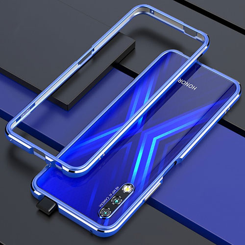 Luxury Aluminum Metal Frame Cover Case for Huawei Y9 Prime (2019) Blue