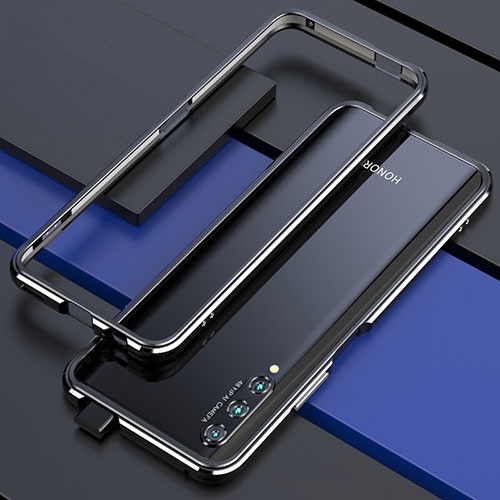 Luxury Aluminum Metal Frame Cover Case for Huawei Y9s Silver and Black