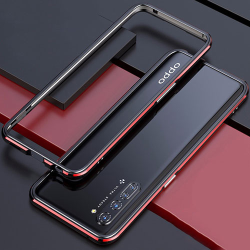 Luxury Aluminum Metal Frame Cover Case for Oppo K7 5G Red