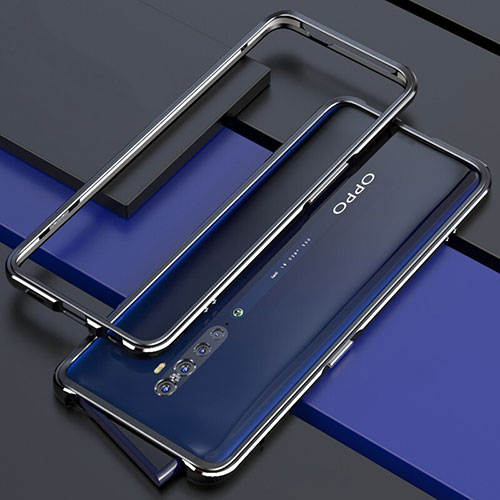 Luxury Aluminum Metal Frame Cover Case for Oppo Reno2 Black