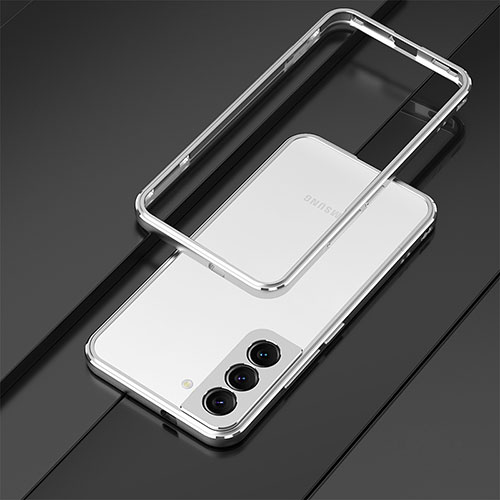 Luxury Aluminum Metal Frame Cover Case for Samsung Galaxy S25 Plus 5G Silver