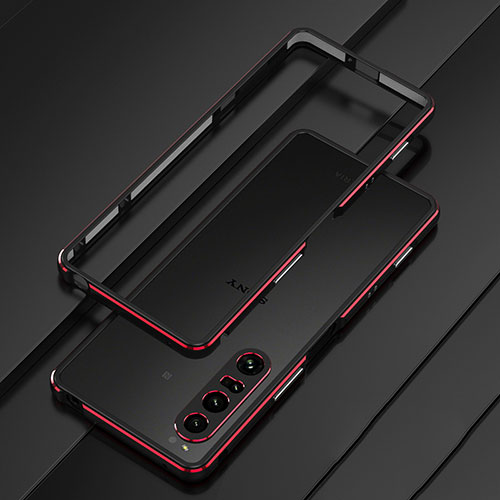 Luxury Aluminum Metal Frame Cover Case for Sony Xperia 1 IV SO-51C Red