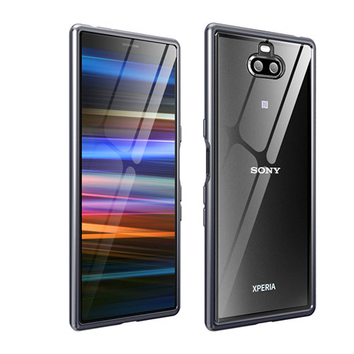 Luxury Aluminum Metal Frame Cover Case for Sony Xperia 10 Plus Gray