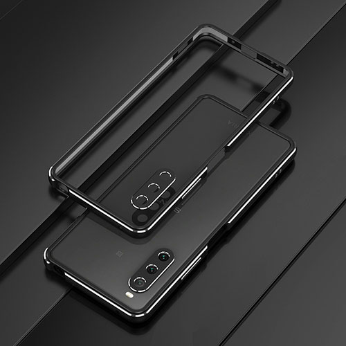 Luxury Aluminum Metal Frame Cover Case for Sony Xperia 10 V Black